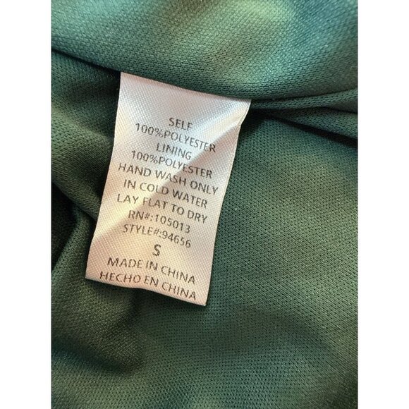 Savannah Jane Suttle Love Tiered Dress Olive Green Embroidered Bell Sleeves EUC - Picture 6 of 6